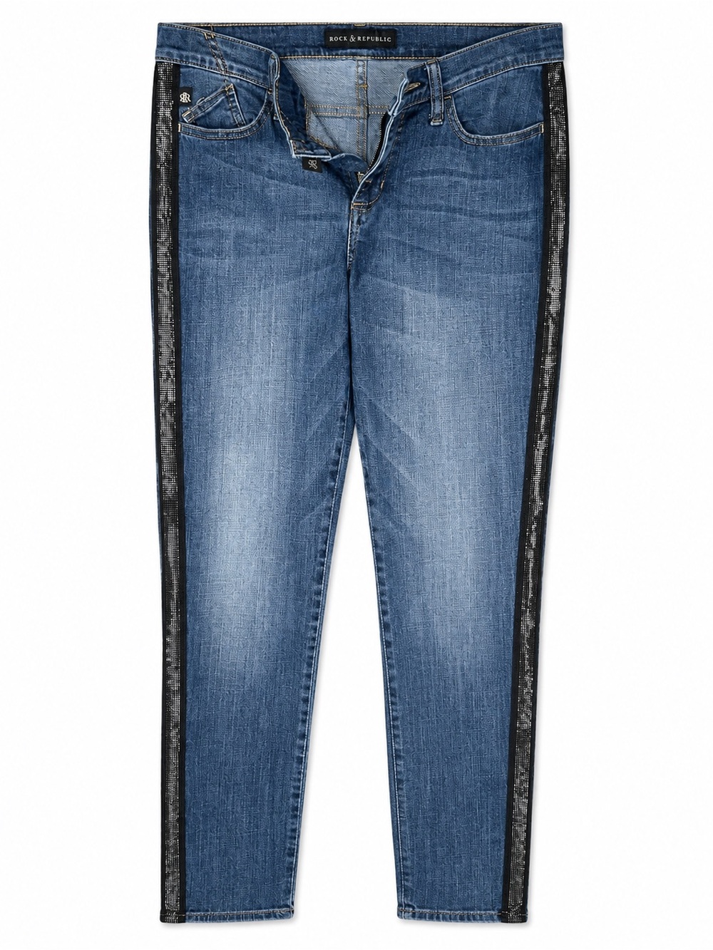 Rock & Republic Berlin Side Stripe Skinny Jeans